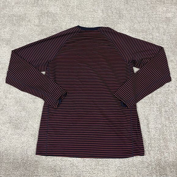 Patagonia Shirt Mens XL Capilene Midweight Baselayer Striped Polartec 44426 Red - Picture 5 of 7